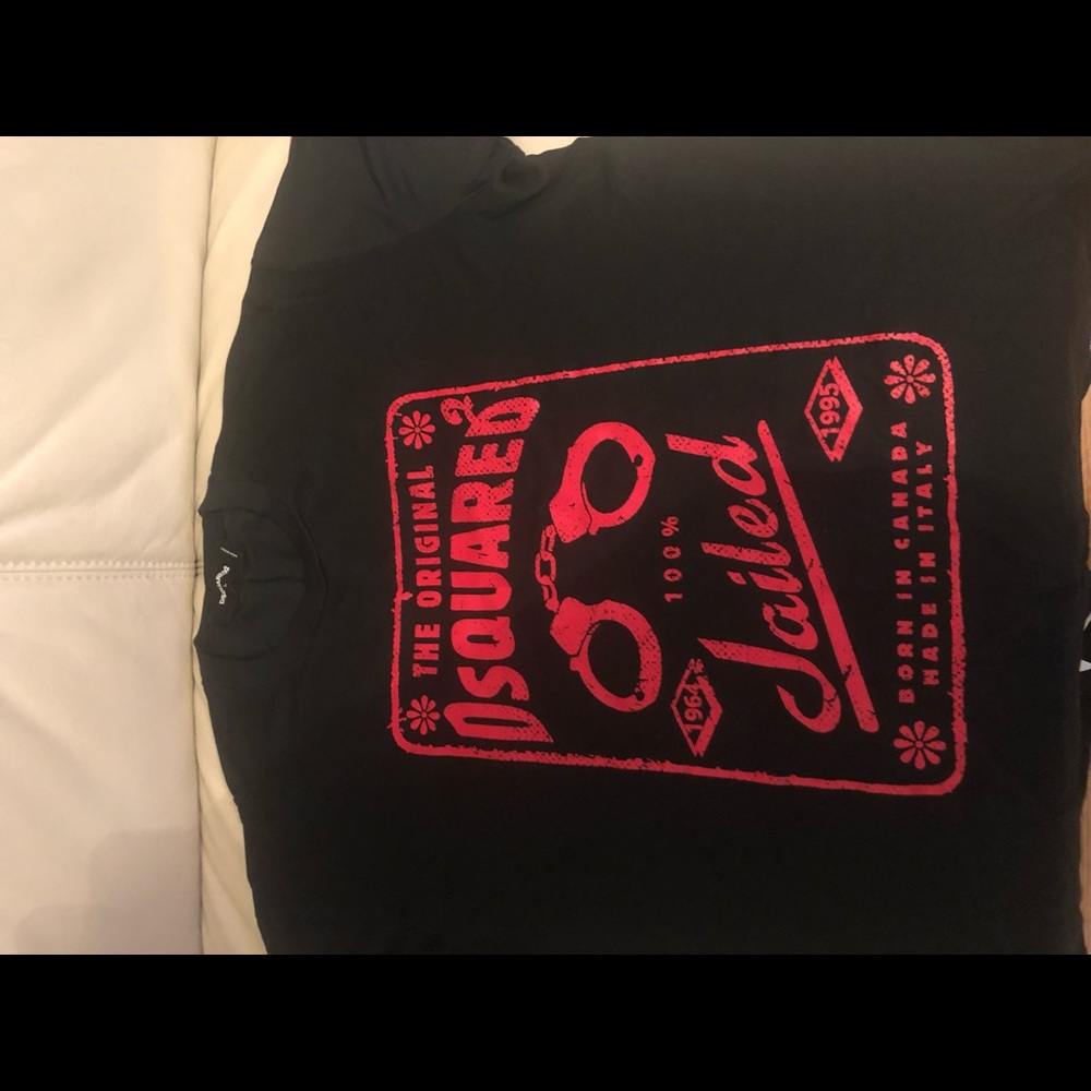 Black and Red D Squared Tee